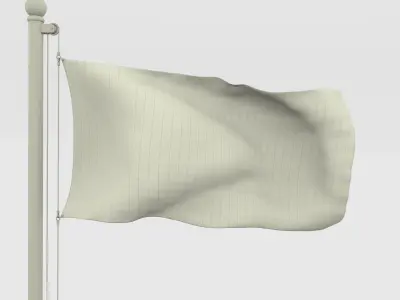 Animated Sweeden Flag Low-poly 3D model