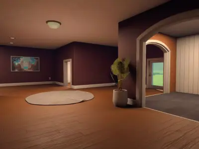 Surburban Modular Stylized Pack Low-poly 3D model