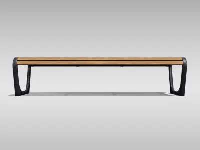 Park Bench 04 Low-poly 3D model