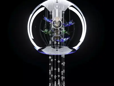 Art Glass Papillon hanging lamp 3D model