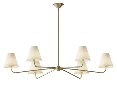 West Elm Simone 6 Light Chandelier 3D model