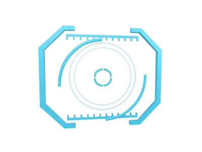 UHD High-tech Graphical Interface v2 002 Low-poly 3D model