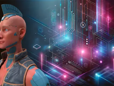 Cyberpunk in Motion Low-poly 3D model