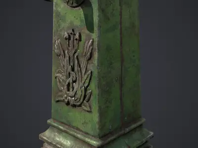 Street Water Stand Low-poly 3D model