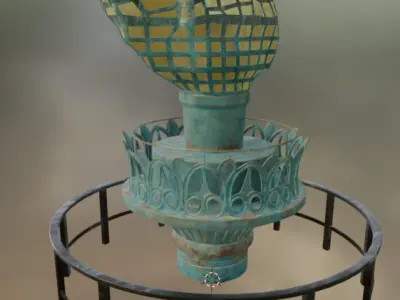 Old Flame Museum Statue of Liberty Low-poly 3D model