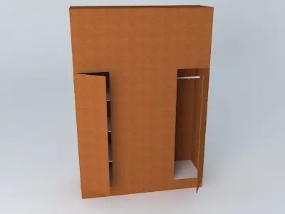 Closet with 8 doors Free 3D model