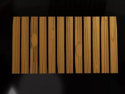 Wooden Plank Set Free 3D print model
