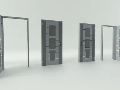 Door sets 8 3D model