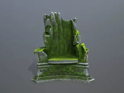 Throne  Low-poly 3D model
