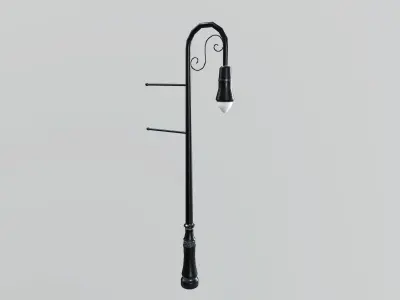 Street Light Low-poly 3D model 12