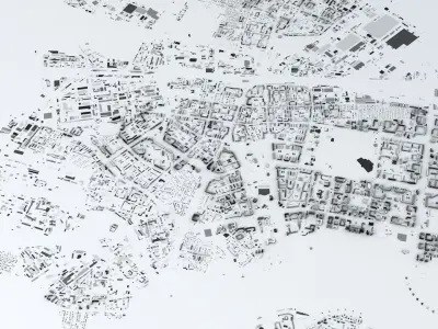 Kazan Streets and Buildings 3D model