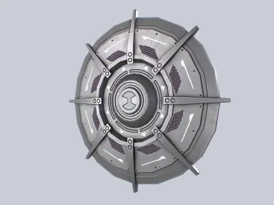 Sci fi shield Low-poly 3D model buy