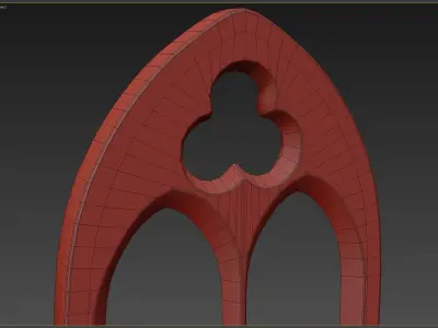 Medieval window  Low-poly 3D model