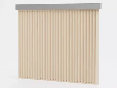 Office Blinds - Vertical Window Shading System 3D model