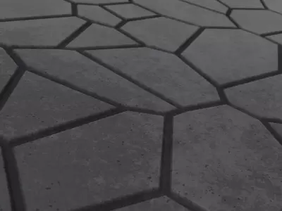 Granite wall 2k PBR texture 3D model