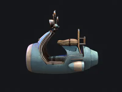 Hover Vespa  Low-poly 3D model