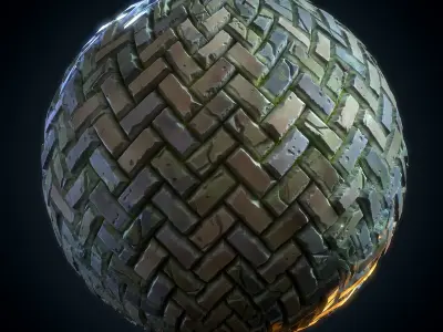 Ghibli Stone Floor Material - VOL 10 - Maps - SBsar Texture