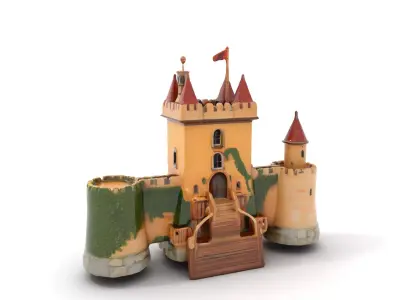 Charming Castle model pack Low-poly 3D model