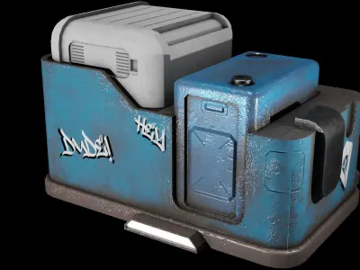 Air Conditioner Game Ready Low Poly 3D Model  Low-poly 3D model