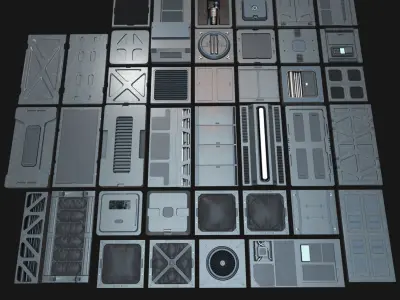 Sci-Fi Panels Collection 3D model