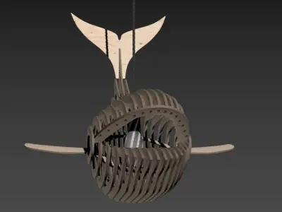 wood whale Free 3D model
