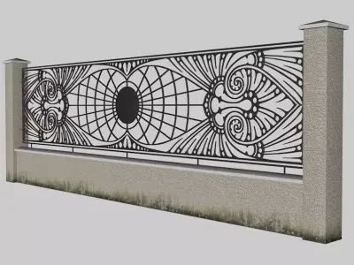 Wall and Fence Free 3D model