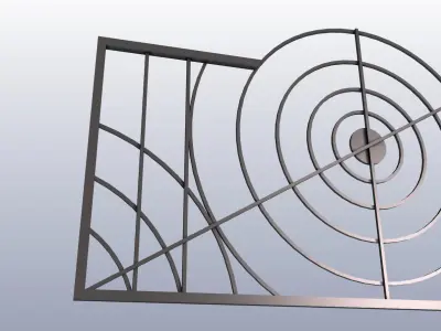 Target art panel 3D model
