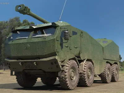  Morana Green Dirty Military Howitzer Rigged 