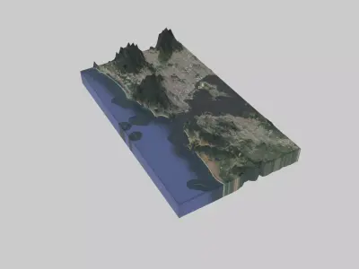 Rio de Janeiro City Low-poly 3D model