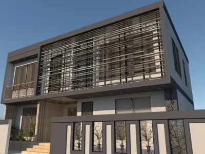 Modern Residential House Design Project A92 DWG SketchUp 3D model