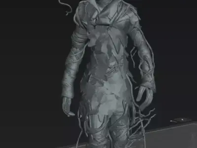 Threaded Man STL DnD Tabletop Miniature 3D Print Free 3D print model