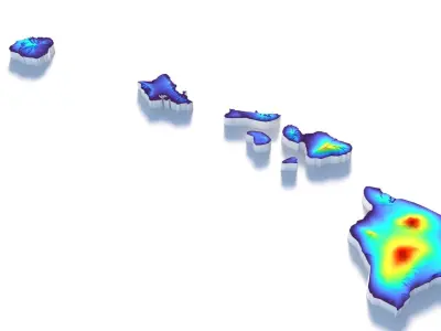 Hawaii Terrain Country 3D model