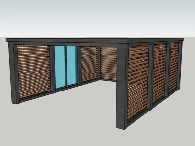 Modern carport 3D model