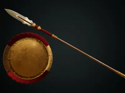 fantasy weapon collection Low-poly 3D model