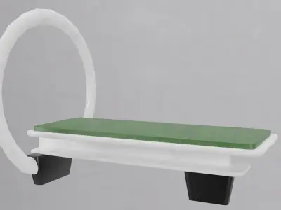 Bed Sci-fi Low-poly 3D model