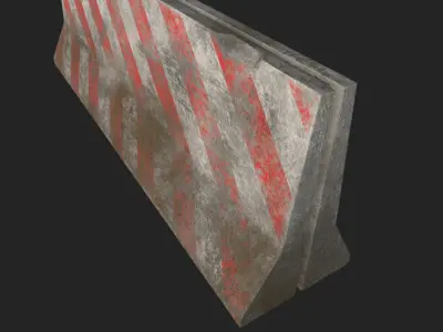 Damaged Concrete Block - Game Ready PBR Asset Low-poly 3D model