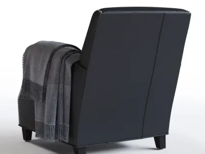 Crate and Barrel Metropole Leather Chair Low-poly 3D model