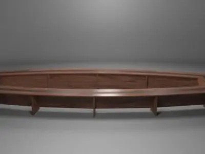 Meeting chair Low-poly 3D model