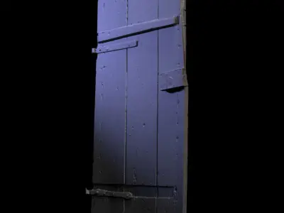 Furniture 011 - historical wooden door 3D print model