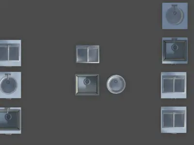 2d furniture floorplan top view PSD 3D model render realistic 3D 3D model