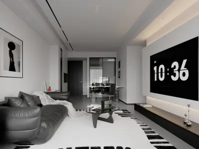 apartment interior scenes   3D model 3