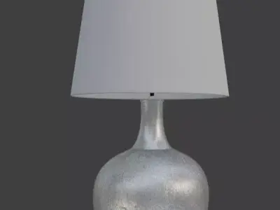 Margate Glass Table Lamp - Coastal Modern Tapered Glass Lighting Low-poly 3D model