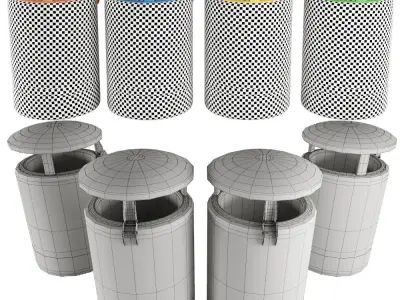 Trashcan carta waste bin 3D model