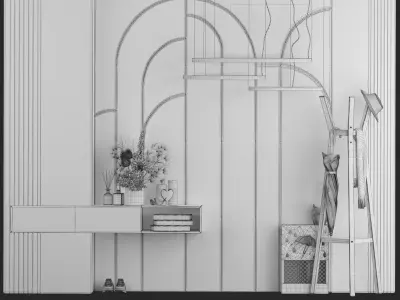 hallway set 09 3D model