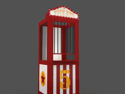 Ticket Booth Low-poly 3D model purchase