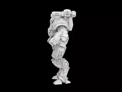 Sci-Fi Robot Assassin Printable 3D Character 3D print model