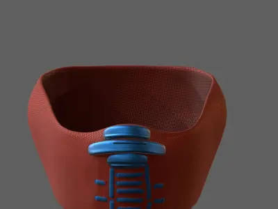 Gas mask helmet 3d model scifi Low-poly  Low-poly 3D model