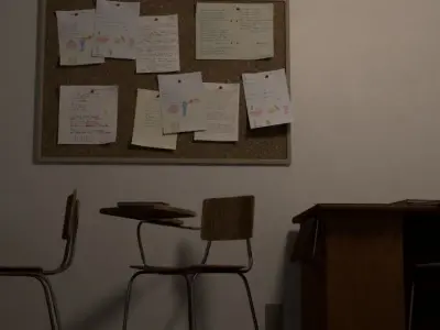 high poly office with all objects 3d models Free low-poly 3D model