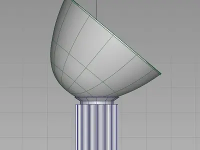 Taccia table lamp with base and glass top 3D model