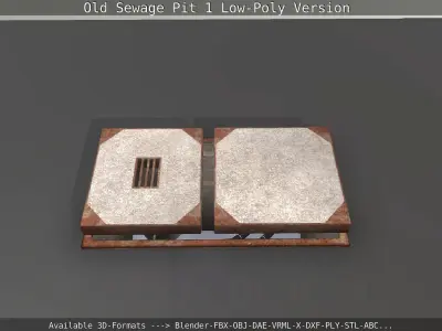 Old Sewage Pit 1 Low-Poly Version Low-poly 3D model